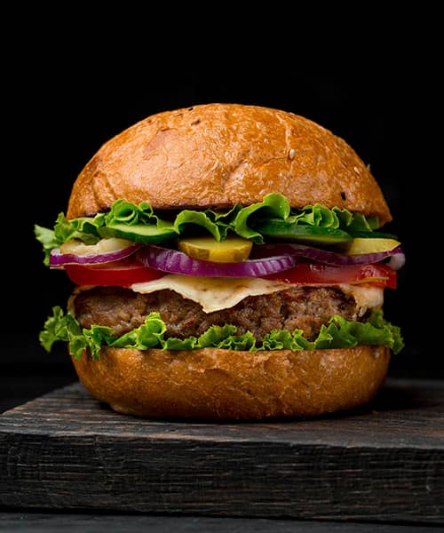 Imagen platillo Hamburguesa Queso y Pepinos